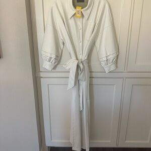 LEATHER SOFT WHITE DRESS - BRIDGETTE’S PRIVATE LABEL.